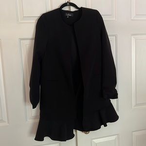 Lulus Size Medium Long Blazer Ruffle Bottom
